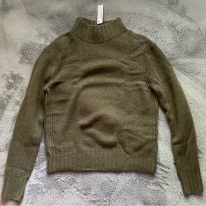 JCREW Green Mock Neck Sweater